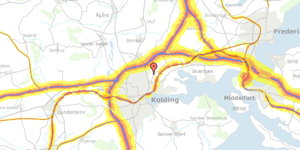 Trafikstøjkort på Birkemosevej 53, 6000 Kolding