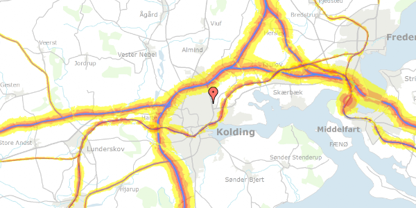 Trafikstøjkort på Bramdrupskovvej 48, 6000 Kolding