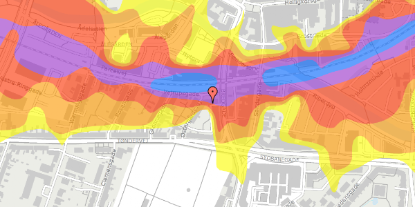 Trafikstøjkort på Bredgade 20, st. , 6000 Kolding