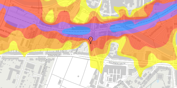 Trafikstøjkort på Bredgade 22, 1. 103, 6000 Kolding