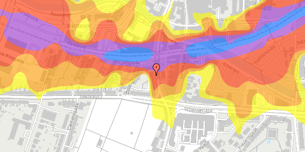 Trafikstøjkort på Bredgade 26, 6000 Kolding