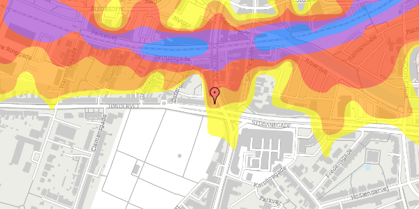 Trafikstøjkort på Bredgade 32, 3. , 6000 Kolding