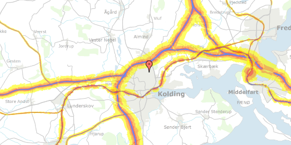 Trafikstøjkort på Brynet 2, 6000 Kolding