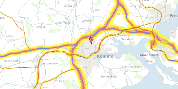 Trafikstøjkort på Brynet 78, 6000 Kolding