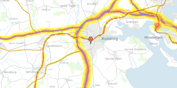 Trafikstøjkort på Carl Plougs Vej 12, 6000 Kolding