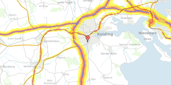 Trafikstøjkort på Carl Plougs Vej 99, 6000 Kolding