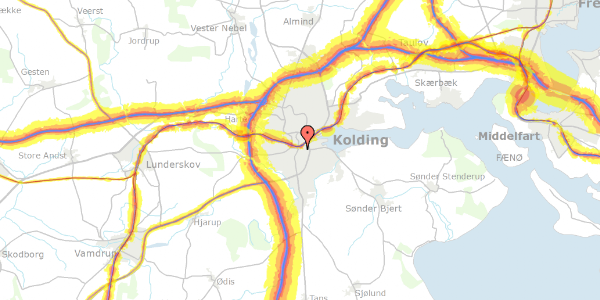 Trafikstøjkort på Dalbygade 15, 2. , 6000 Kolding