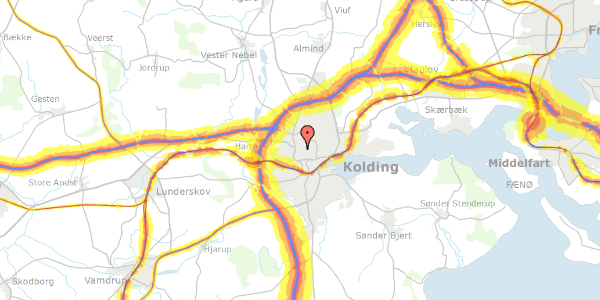 Trafikstøjkort på Drosselvej 23, 6000 Kolding