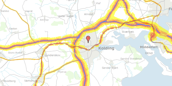 Trafikstøjkort på Drosselvej 31, 6000 Kolding