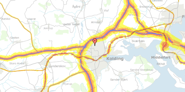 Trafikstøjkort på Egtved Alle 5, 6000 Kolding