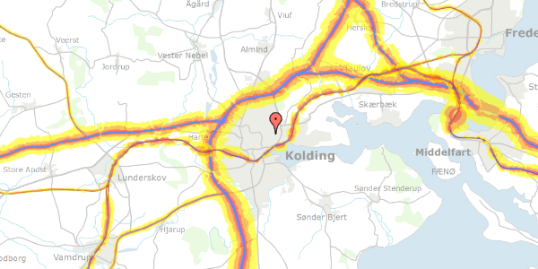 Trafikstøjkort på Ekkodalen 7, 6000 Kolding