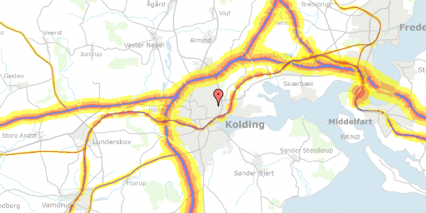 Trafikstøjkort på Ekkodalen 8, 6000 Kolding