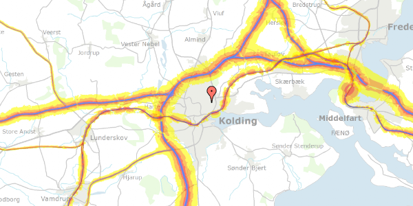 Trafikstøjkort på Ekkodalen 29, 6000 Kolding