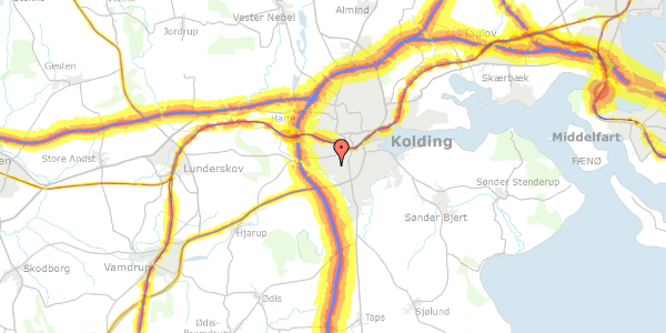 Trafikstøjkort på Eliassensvej 28, 6000 Kolding