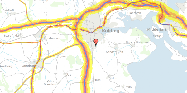 Trafikstøjkort på Essen 32, 6000 Kolding