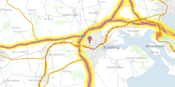 Trafikstøjkort på Galgebjergvej 50, 6000 Kolding