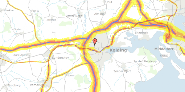 Trafikstøjkort på Galgebjergvej 58, 6000 Kolding