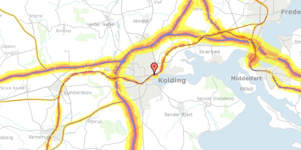 Trafikstøjkort på Gl. Kongevej 9E, 6000 Kolding