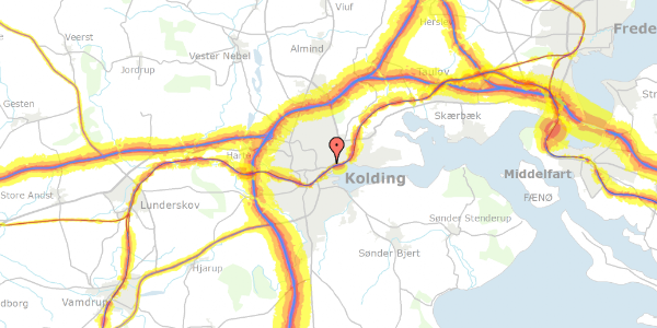 Trafikstøjkort på Gl. Kongevej 12, 6000 Kolding