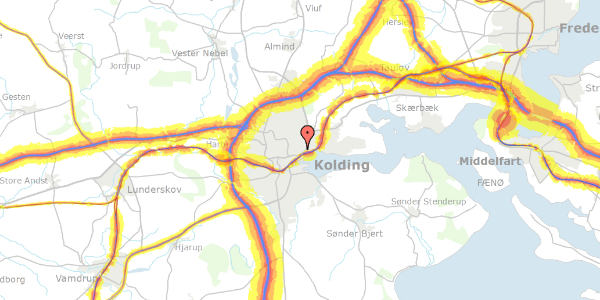 Trafikstøjkort på Gl. Kongevej 24, 6000 Kolding