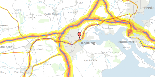 Trafikstøjkort på Gl. Kongevej 53, 6000 Kolding