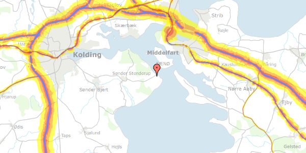 Trafikstøjkort på Gl. Ålbovej 27, 6092 Sønder Stenderup