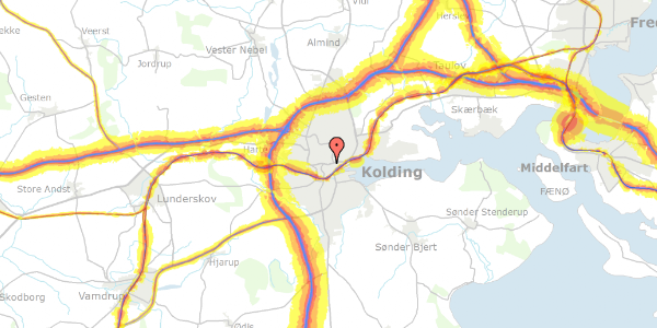 Trafikstøjkort på Gramrolighed 6, 1. , 6000 Kolding