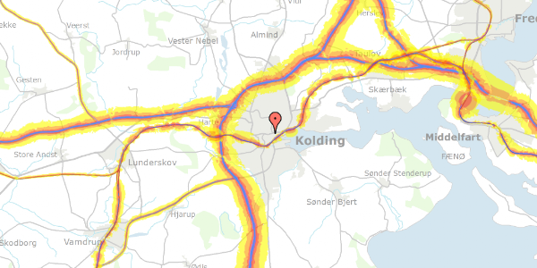 Trafikstøjkort på Gramrolighed 8, st. tv, 6000 Kolding