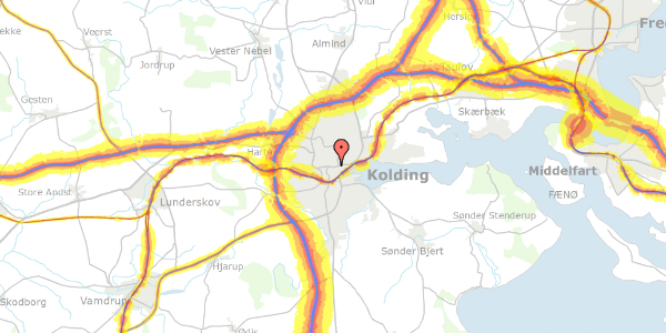 Trafikstøjkort på Gramrolighed 9, 6000 Kolding