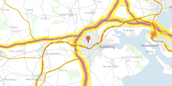 Trafikstøjkort på Gøhlmannsvej 21B, 6000 Kolding