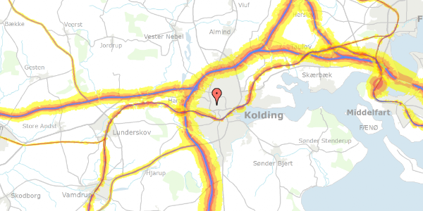 Trafikstøjkort på Gøhlmannsvej 33, 6000 Kolding