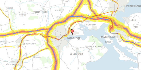 Trafikstøjkort på Karlshøj 1, 6000 Kolding