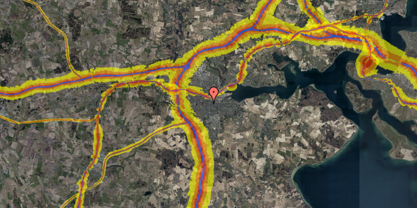 Trafikstøjkort på Læssøegade 8, 6000 Kolding