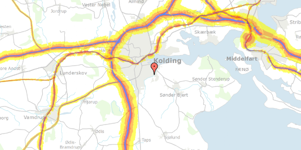 Trafikstøjkort på Møllegærdet 12, 6000 Kolding