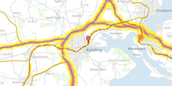 Trafikstøjkort på Næsbyvej 4, 6000 Kolding