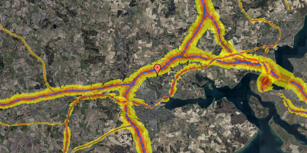 Trafikstøjkort på Oktobervænget 5, 6000 Kolding