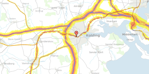 Trafikstøjkort på Seest Bakke 2, 6000 Kolding