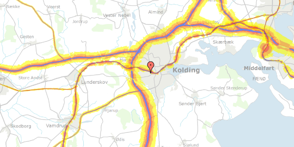 Trafikstøjkort på Seest Bakke 89, 6000 Kolding