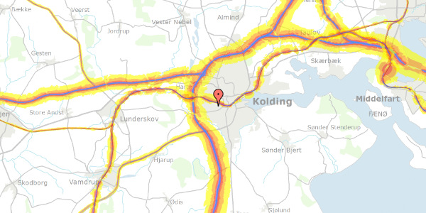 Trafikstøjkort på Seest Bakke 90, 6000 Kolding