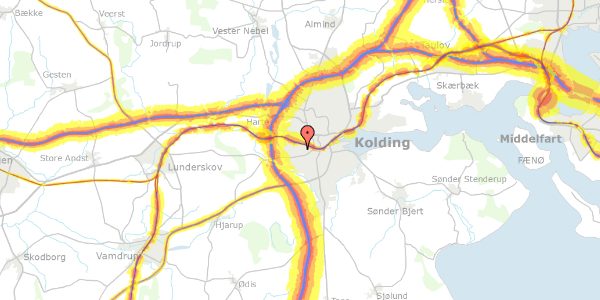 Trafikstøjkort på Seest Bakke 107, 6000 Kolding