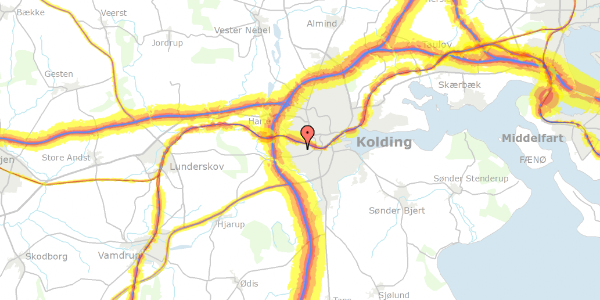 Trafikstøjkort på Seest Bakke 125, 1. , 6000 Kolding