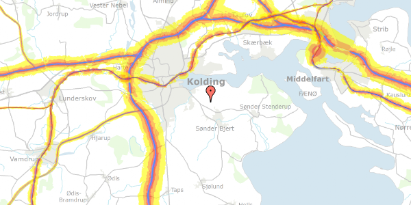 Trafikstøjkort på Skamlingvejen 65, 6000 Kolding