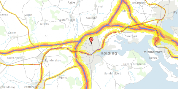 Trafikstøjkort på Skovvangen 26, 1. 118, 6000 Kolding