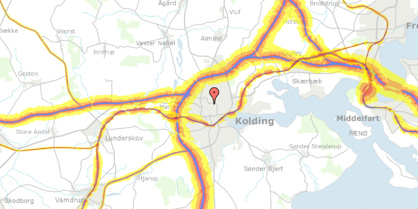 Trafikstøjkort på Skovvænget 24, . 5, 6000 Kolding