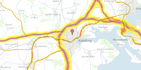 Trafikstøjkort på Skovvænget 114, 6000 Kolding