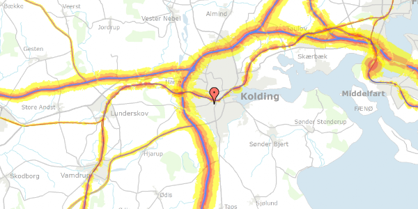 Trafikstøjkort på Skråningen 3, 1. , 6000 Kolding