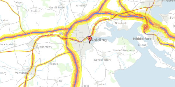 Trafikstøjkort på Tvedvej 78D, 1. , 6000 Kolding