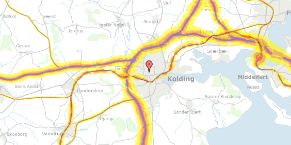 Trafikstøjkort på Udsigten 4, 1. tv, 6000 Kolding