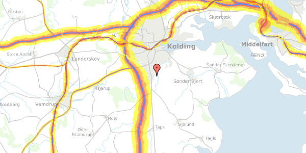 Trafikstøjkort på Vonsild Stationsvej 27, 6000 Kolding