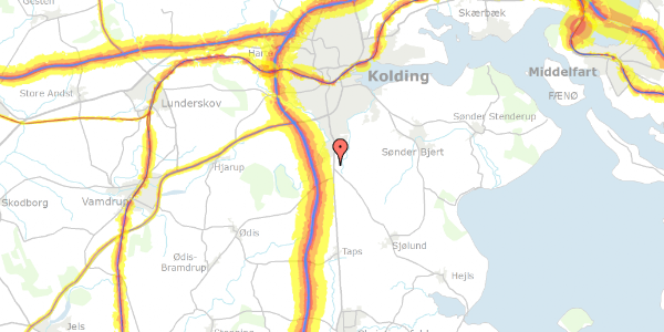 Trafikstøjkort på Vonsildvej 132, 6000 Kolding